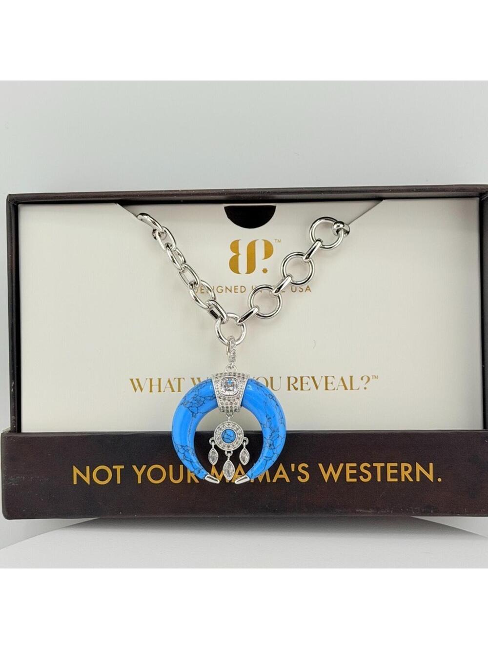 Bomb Party OUTLAW Necklace "Built With A Backbone" NK33262 Rhodium
